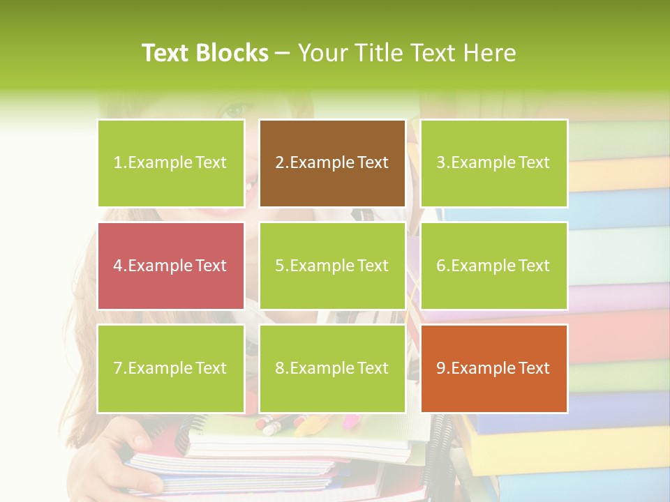 Schoolgirl Female Studying PowerPoint Template