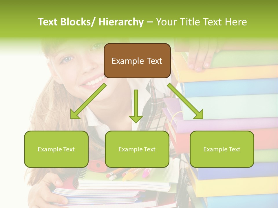 Schoolgirl Female Studying PowerPoint Template