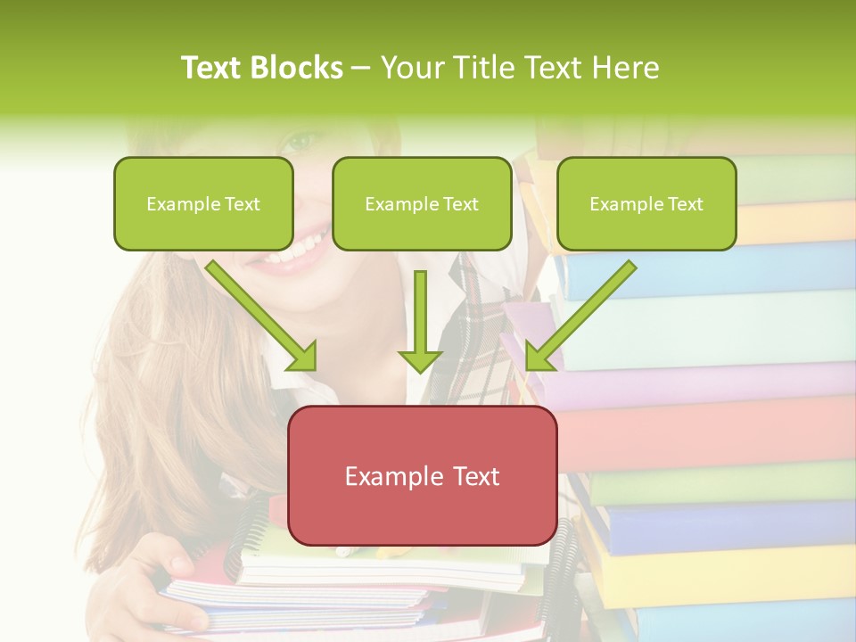Schoolgirl Female Studying PowerPoint Template