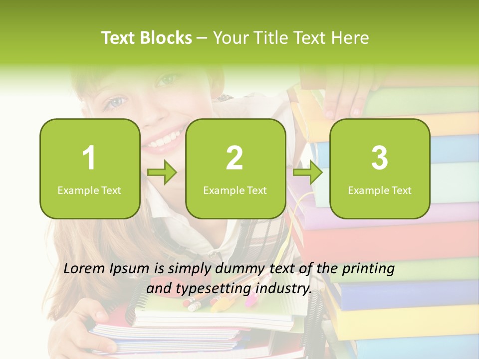 Schoolgirl Female Studying PowerPoint Template