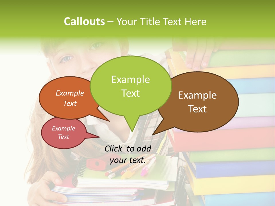 Schoolgirl Female Studying PowerPoint Template