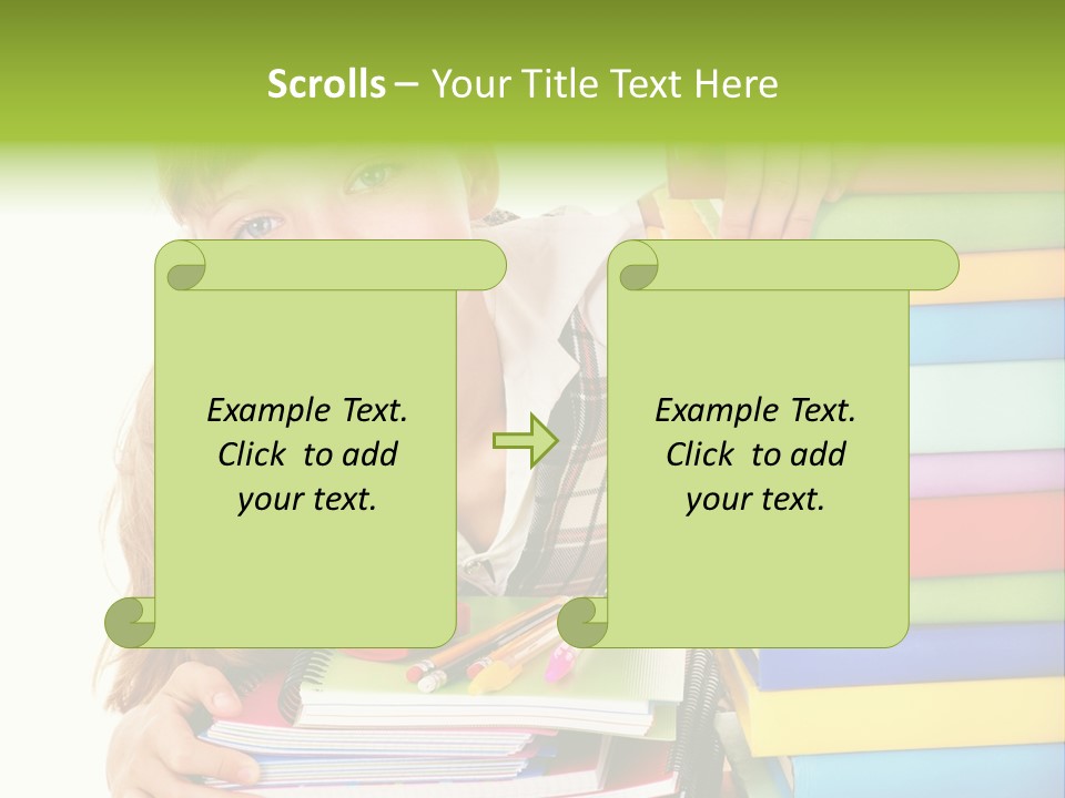 Schoolgirl Female Studying PowerPoint Template