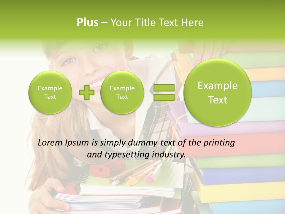 Schoolgirl Female Studying PowerPoint Template