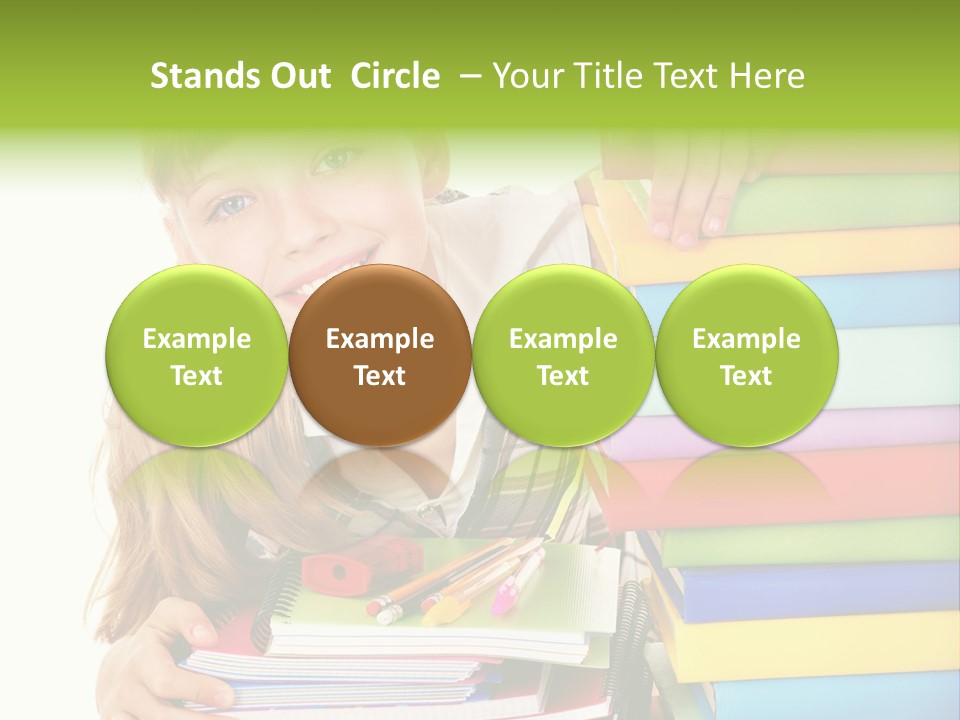 Schoolgirl Female Studying PowerPoint Template