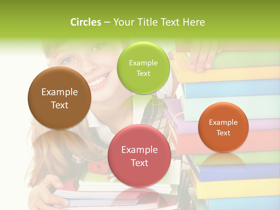 Schoolgirl Female Studying PowerPoint Template