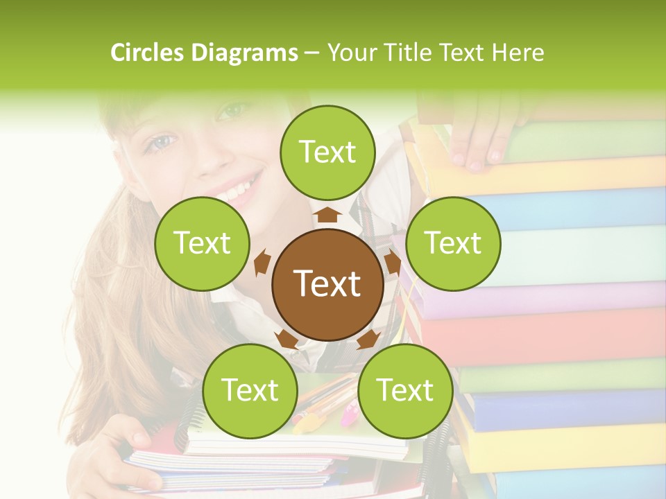 Schoolgirl Female Studying PowerPoint Template