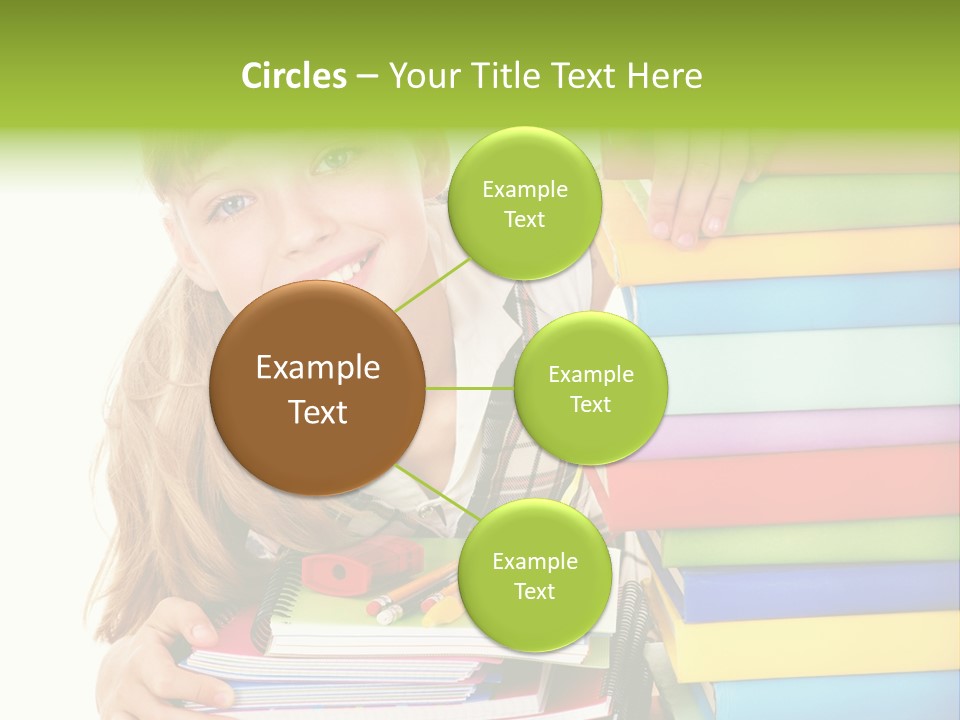 Schoolgirl Female Studying PowerPoint Template