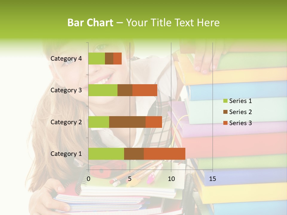 Schoolgirl Female Studying PowerPoint Template