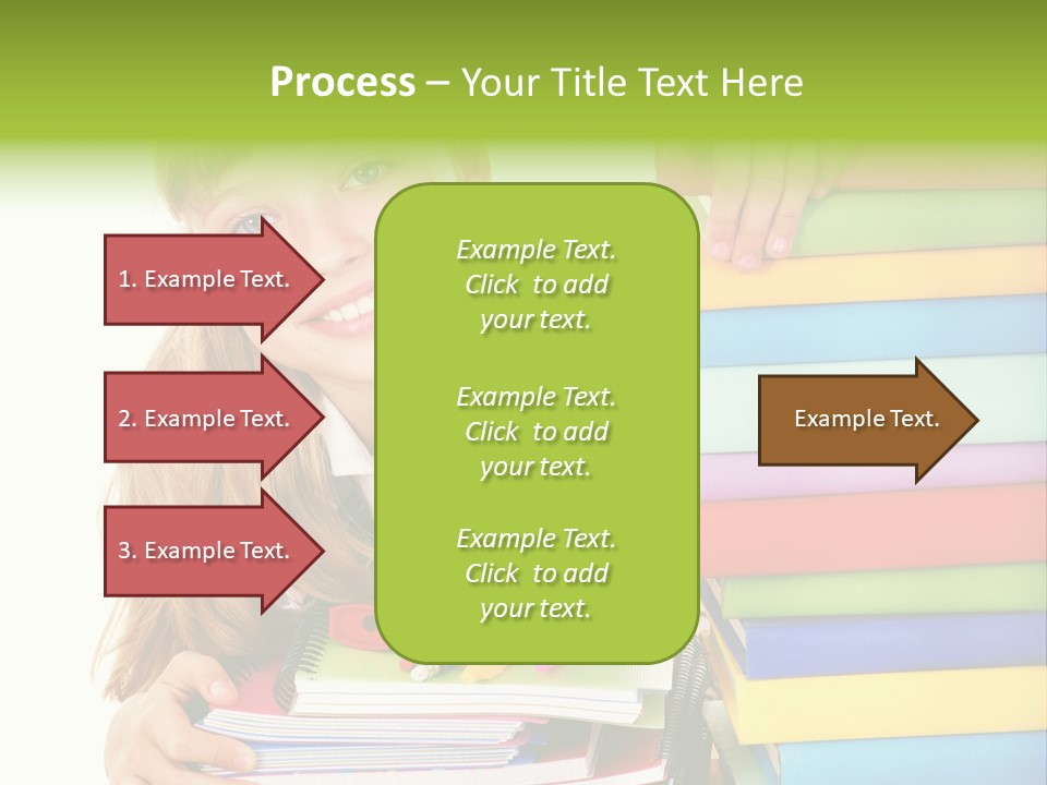 Schoolgirl Female Studying PowerPoint Template