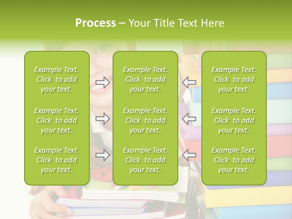 Schoolgirl Female Studying PowerPoint Template