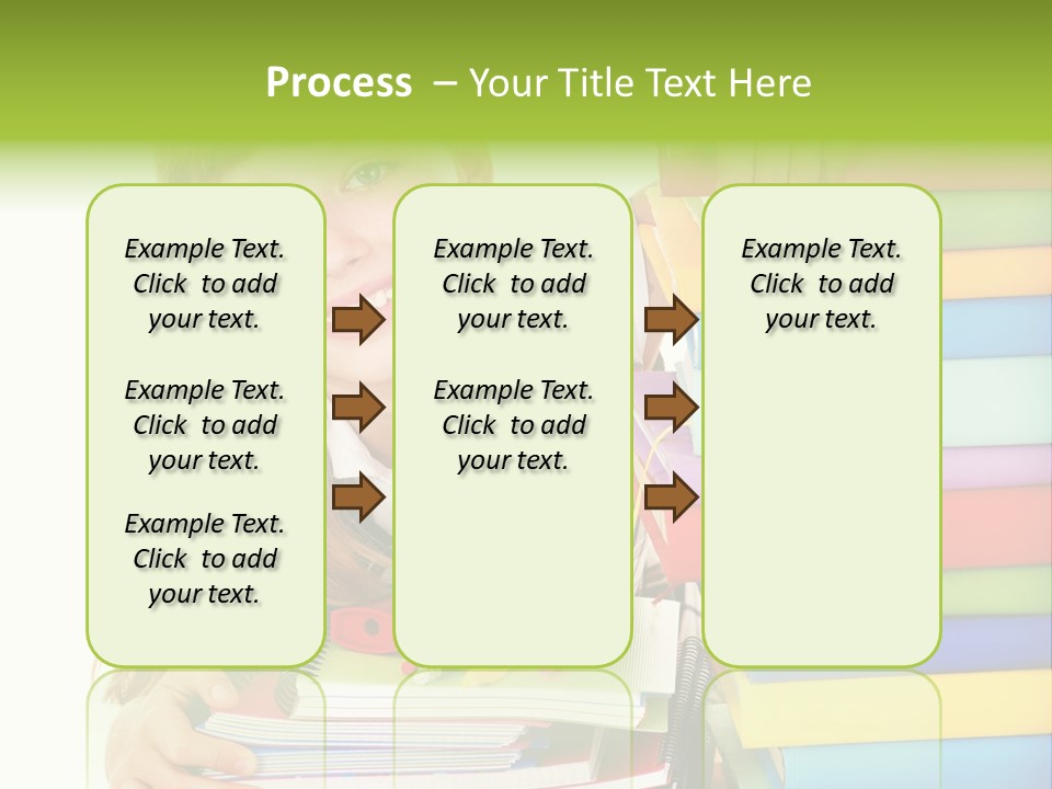 Schoolgirl Female Studying PowerPoint Template