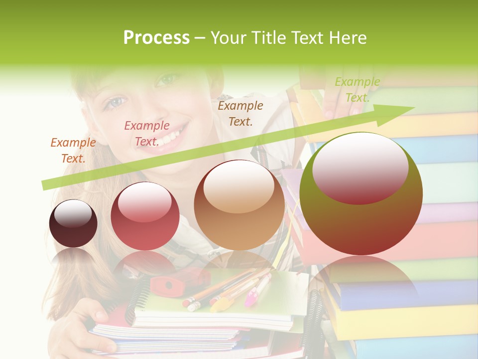 Schoolgirl Female Studying PowerPoint Template