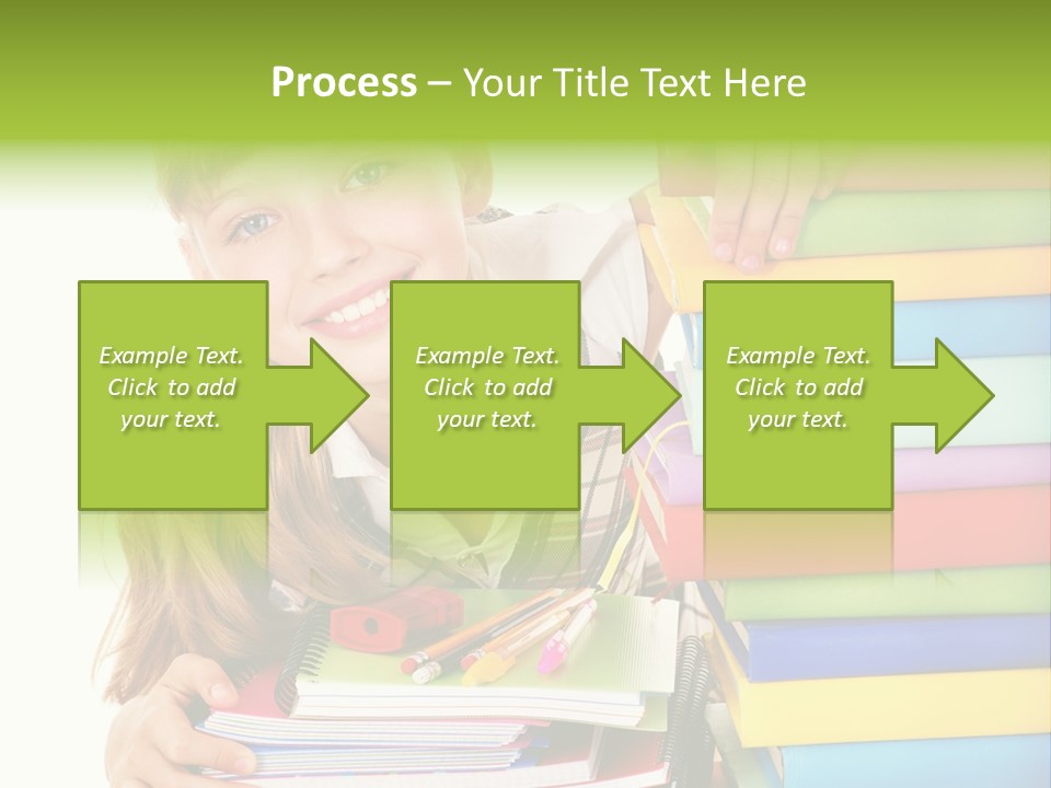 Schoolgirl Female Studying PowerPoint Template