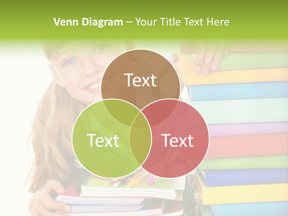 Schoolgirl Female Studying PowerPoint Template