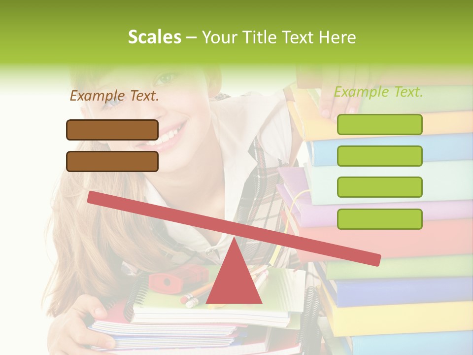 Schoolgirl Female Studying PowerPoint Template