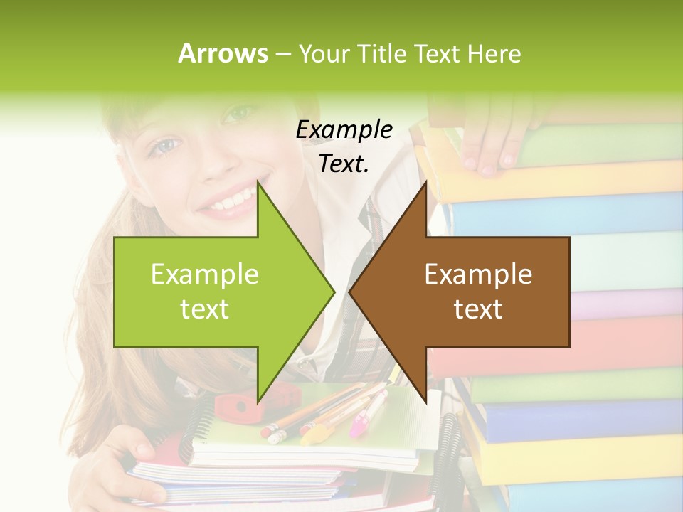 Schoolgirl Female Studying PowerPoint Template