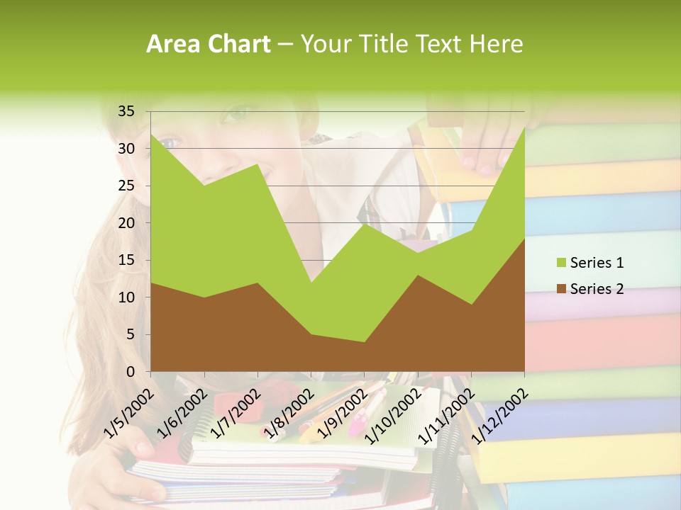 Schoolgirl Female Studying PowerPoint Template