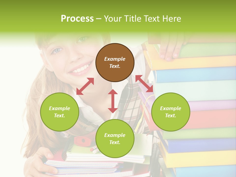 Schoolgirl Female Studying PowerPoint Template