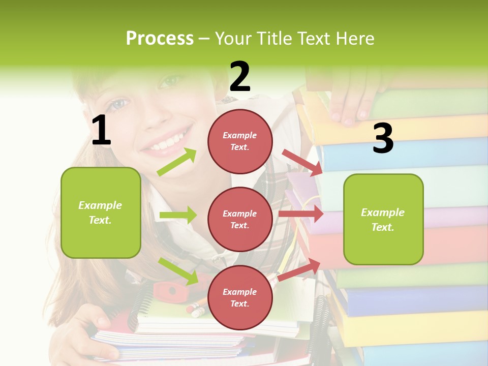 Schoolgirl Female Studying PowerPoint Template