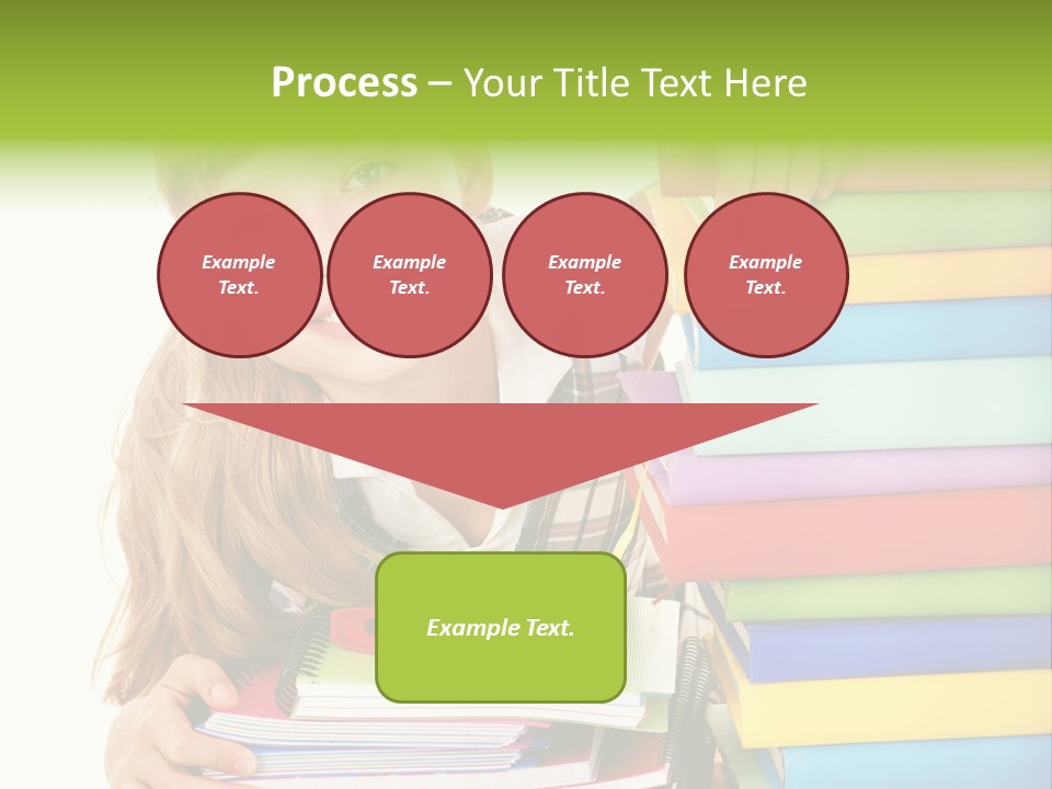 Schoolgirl Female Studying PowerPoint Template