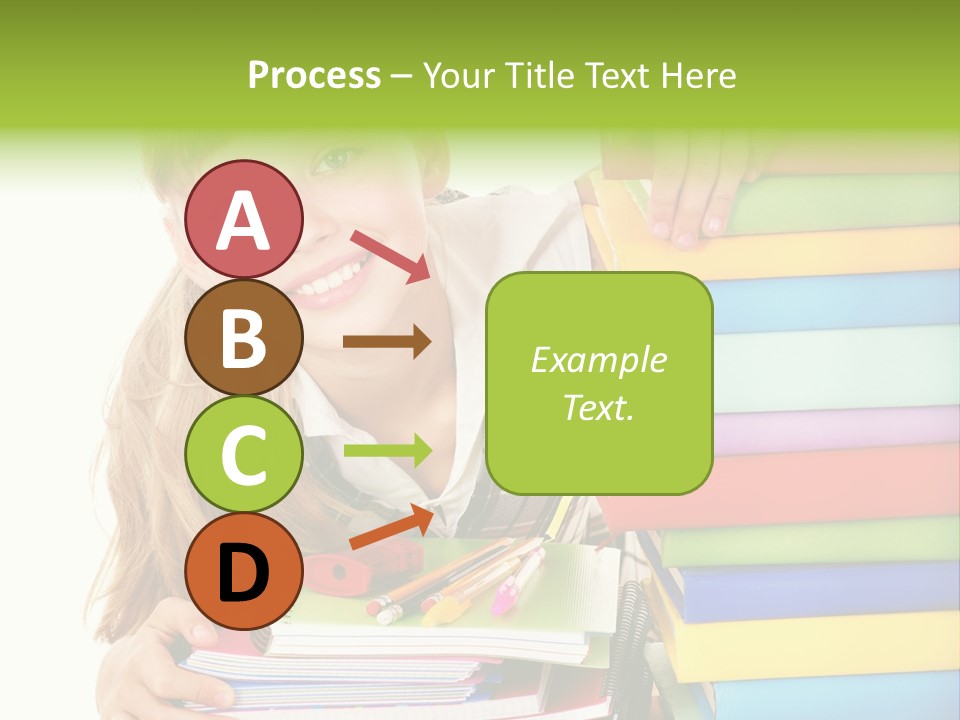 Schoolgirl Female Studying PowerPoint Template