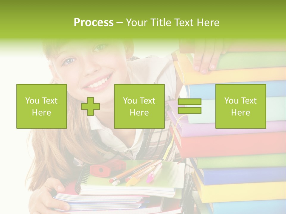 Schoolgirl Female Studying PowerPoint Template