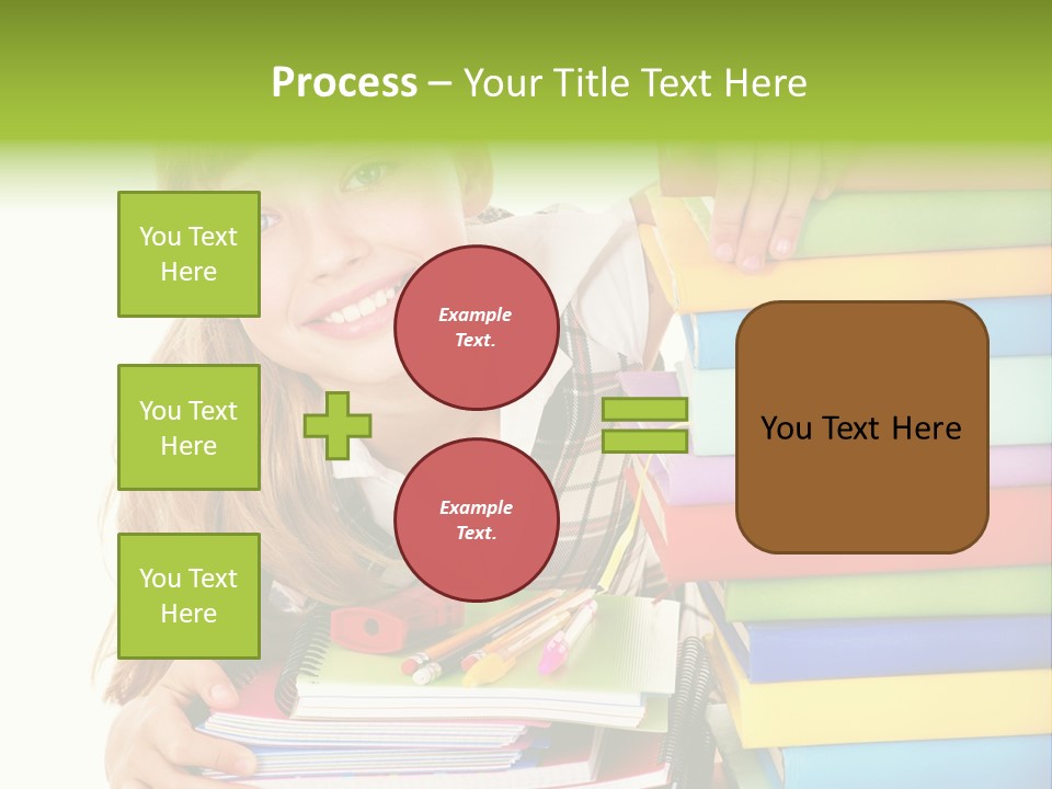 Schoolgirl Female Studying PowerPoint Template