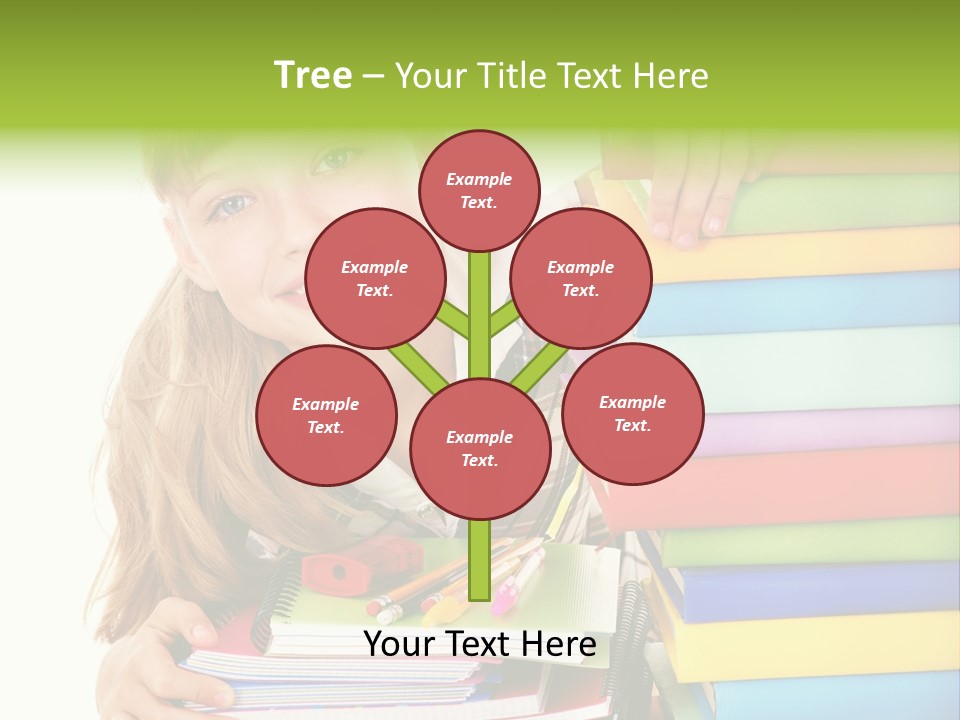 Schoolgirl Female Studying PowerPoint Template