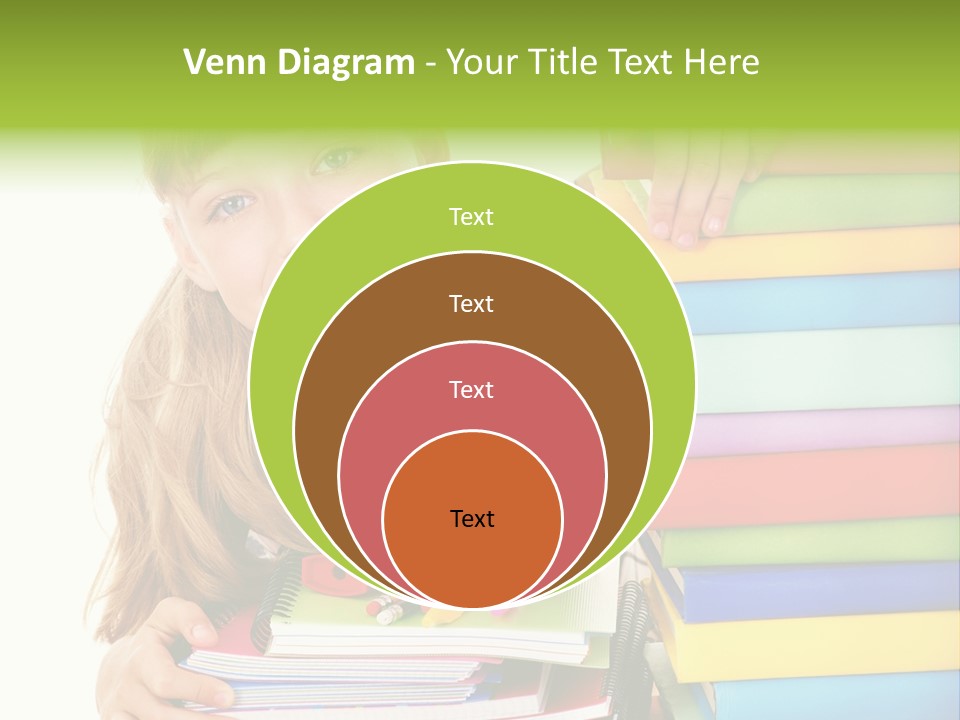 Schoolgirl Female Studying PowerPoint Template
