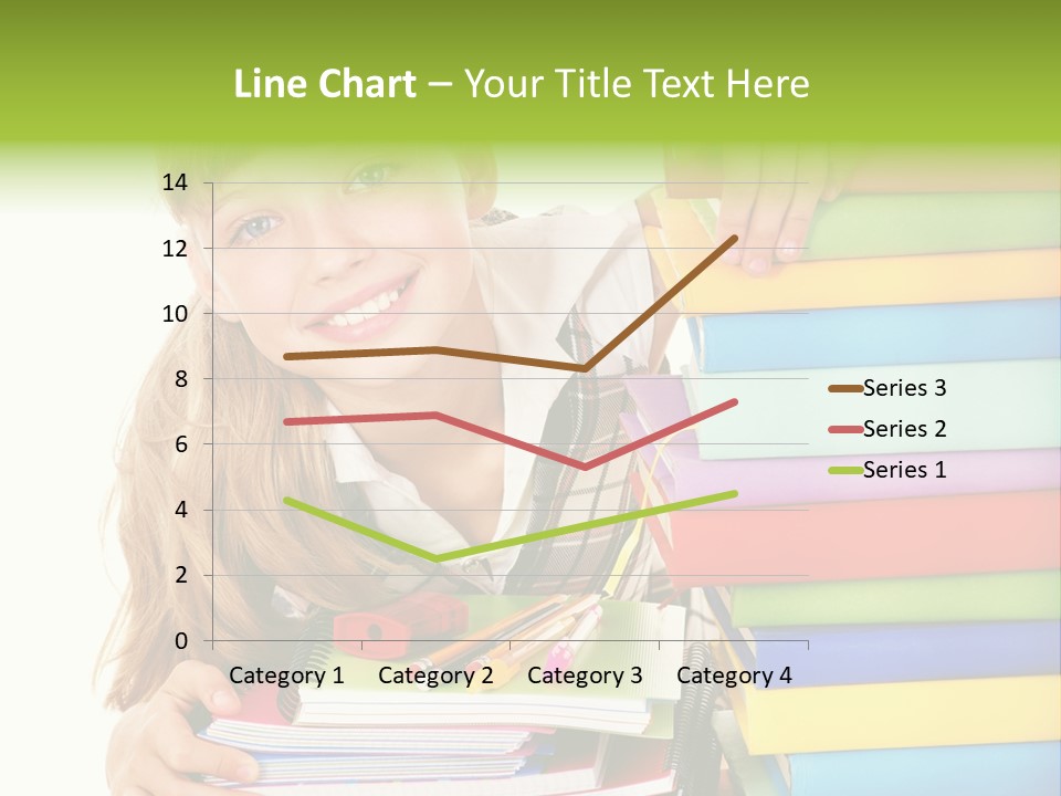 Schoolgirl Female Studying PowerPoint Template