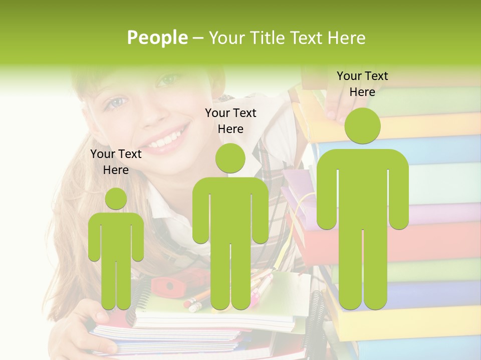 Schoolgirl Female Studying PowerPoint Template