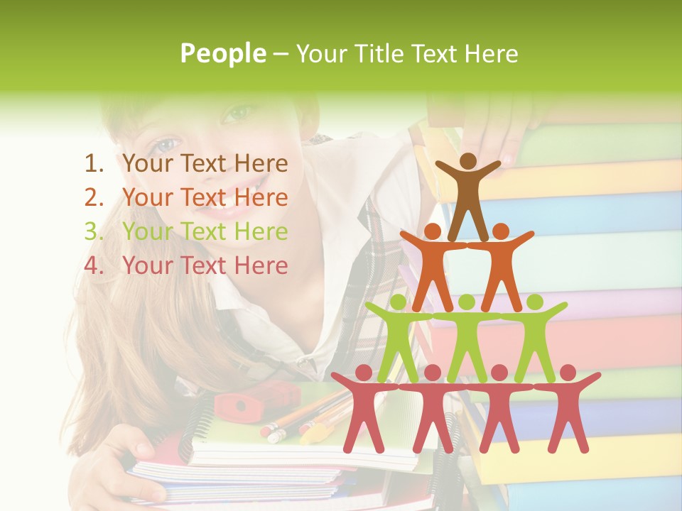 Schoolgirl Female Studying PowerPoint Template