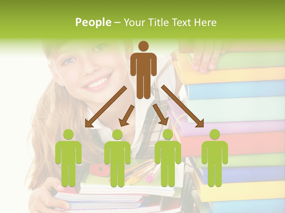 Schoolgirl Female Studying PowerPoint Template