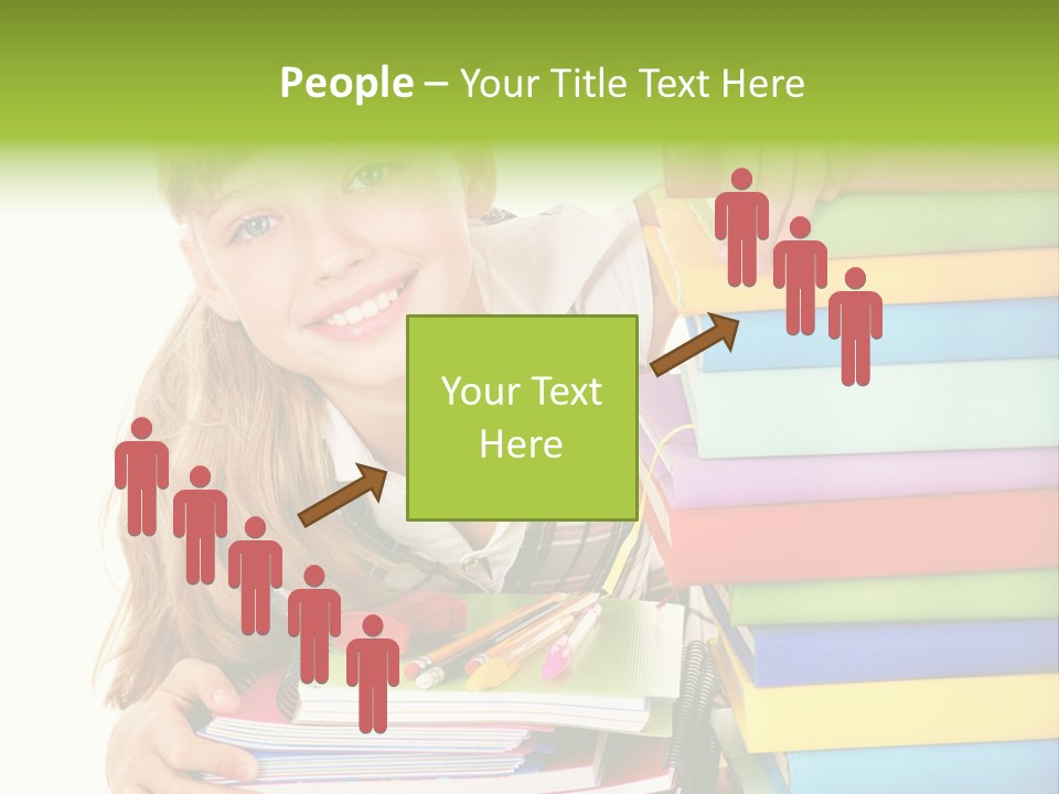 Schoolgirl Female Studying PowerPoint Template