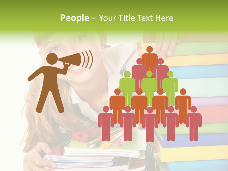 Schoolgirl Female Studying PowerPoint Template