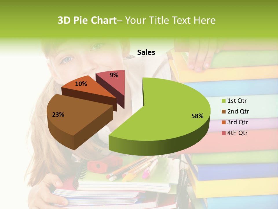 Schoolgirl Female Studying PowerPoint Template