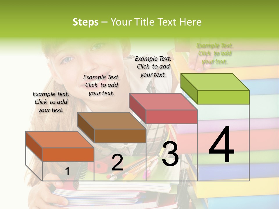 Schoolgirl Female Studying PowerPoint Template