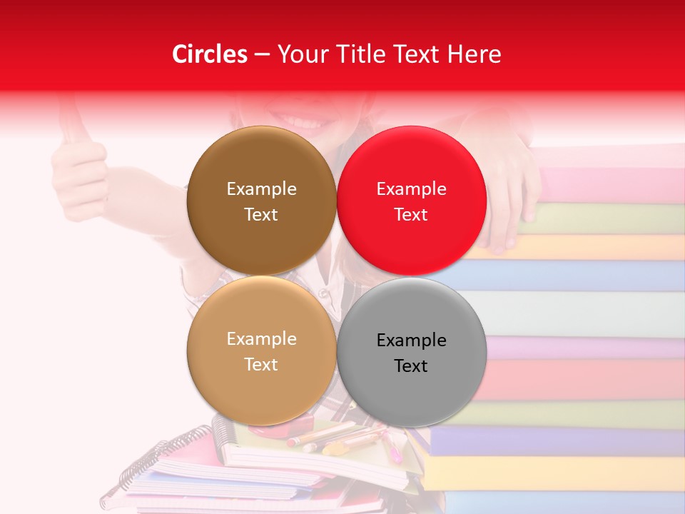 School Cute Schoolchild PowerPoint Template