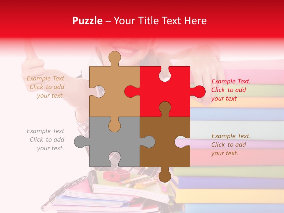 School Cute Schoolchild PowerPoint Template