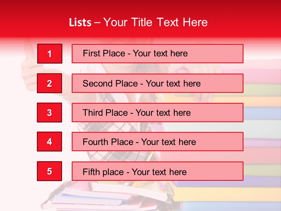 School Cute Schoolchild PowerPoint Template