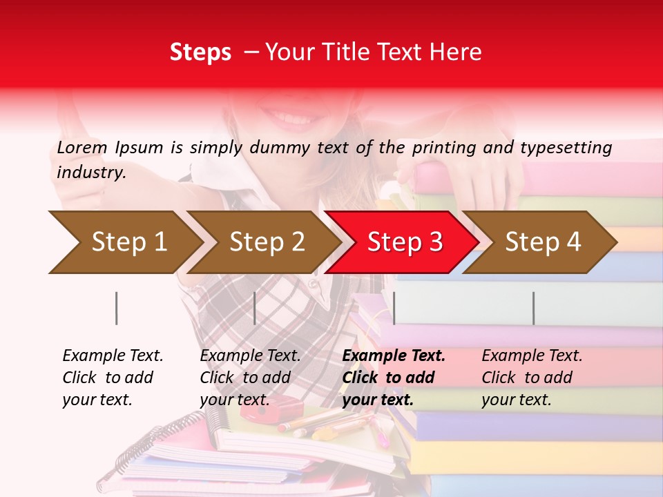 School Cute Schoolchild PowerPoint Template