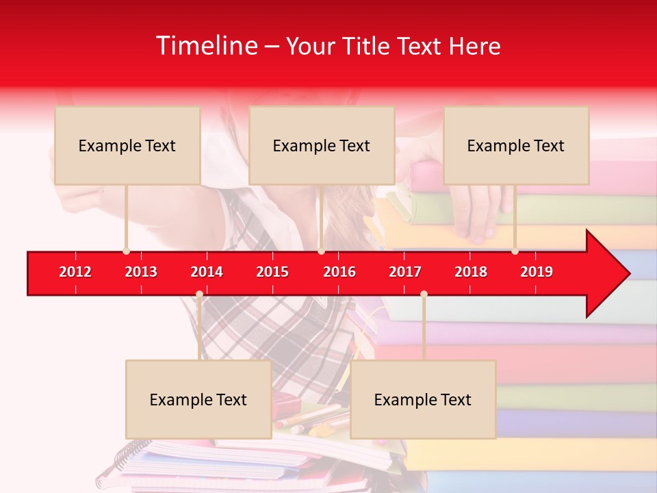 School Cute Schoolchild PowerPoint Template