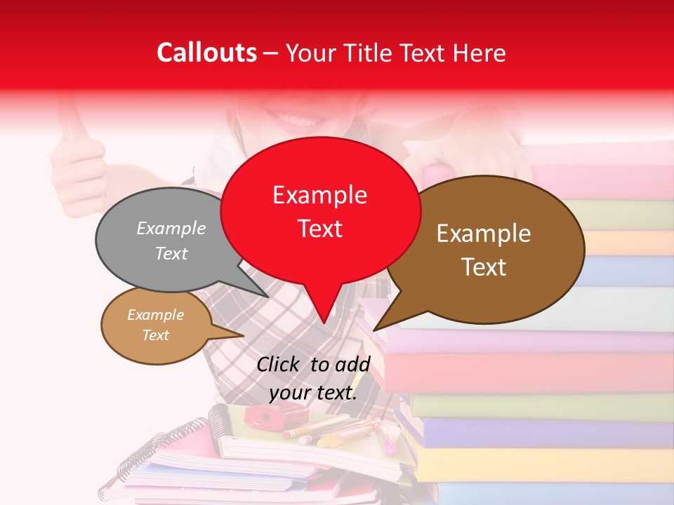 School Cute Schoolchild PowerPoint Template