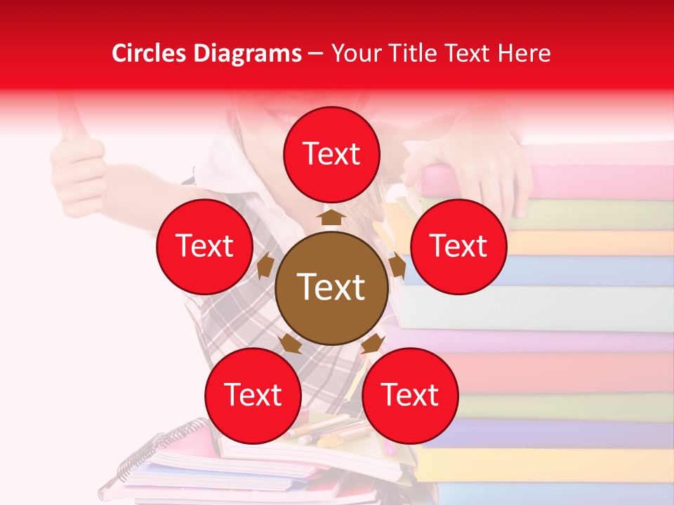 School Cute Schoolchild PowerPoint Template