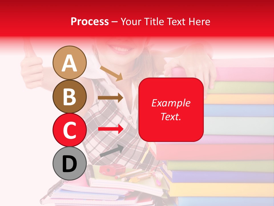 School Cute Schoolchild PowerPoint Template