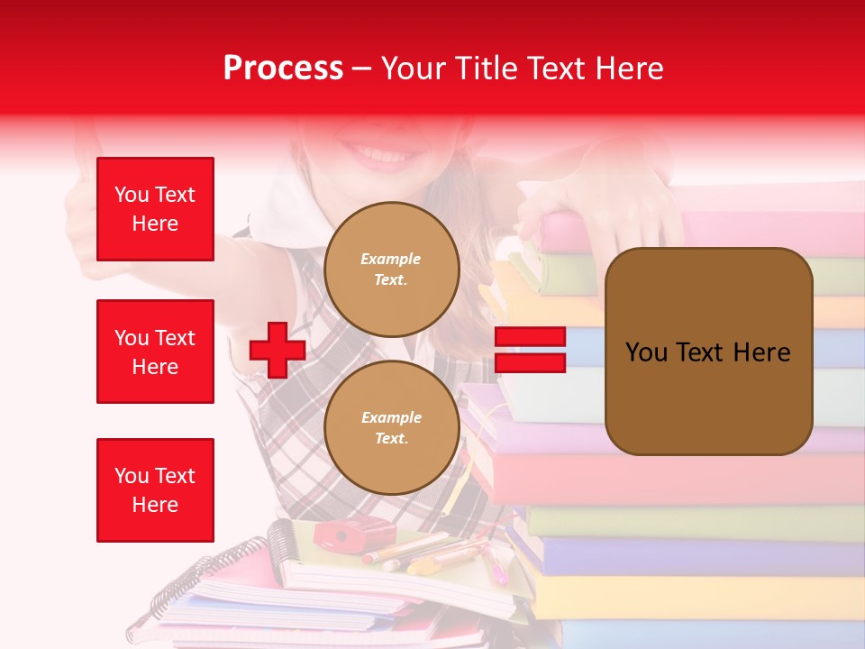 School Cute Schoolchild PowerPoint Template