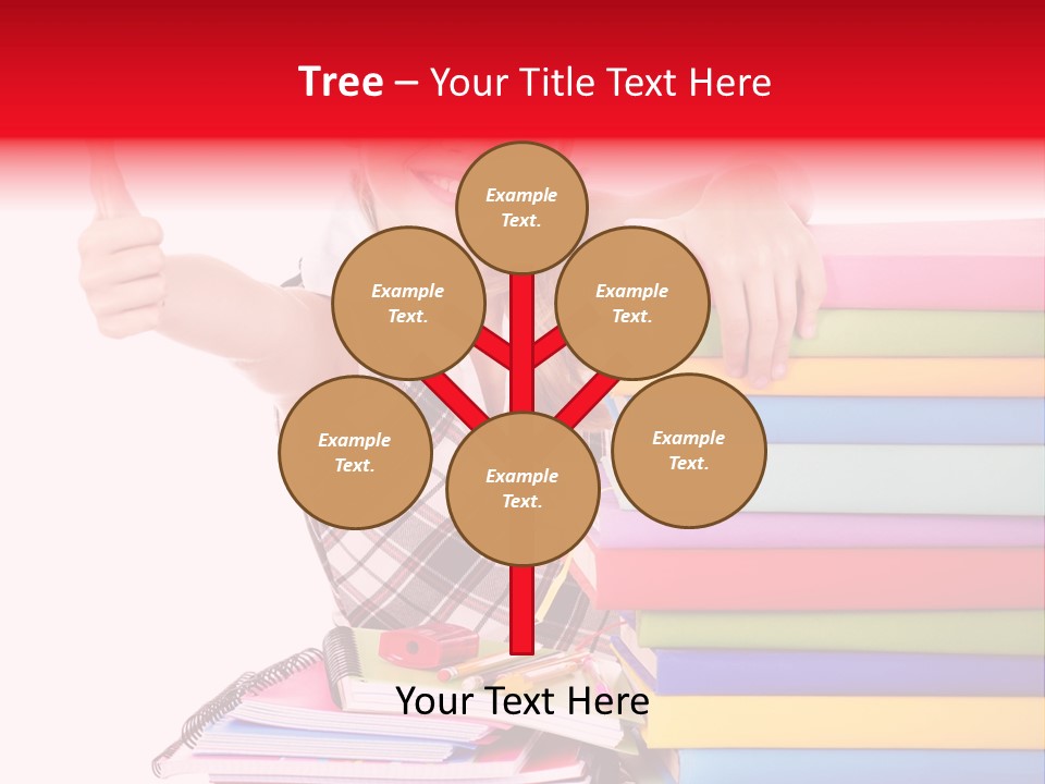 School Cute Schoolchild PowerPoint Template