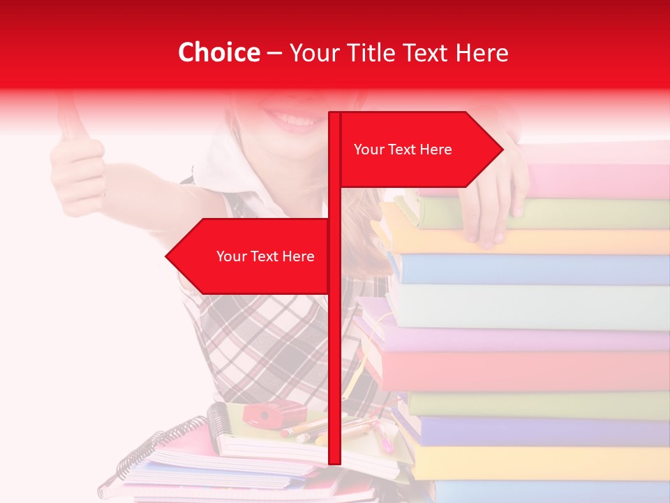 School Cute Schoolchild PowerPoint Template