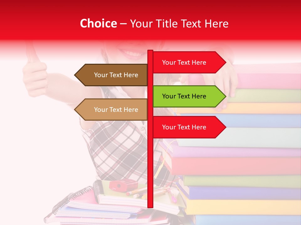 School Cute Schoolchild PowerPoint Template