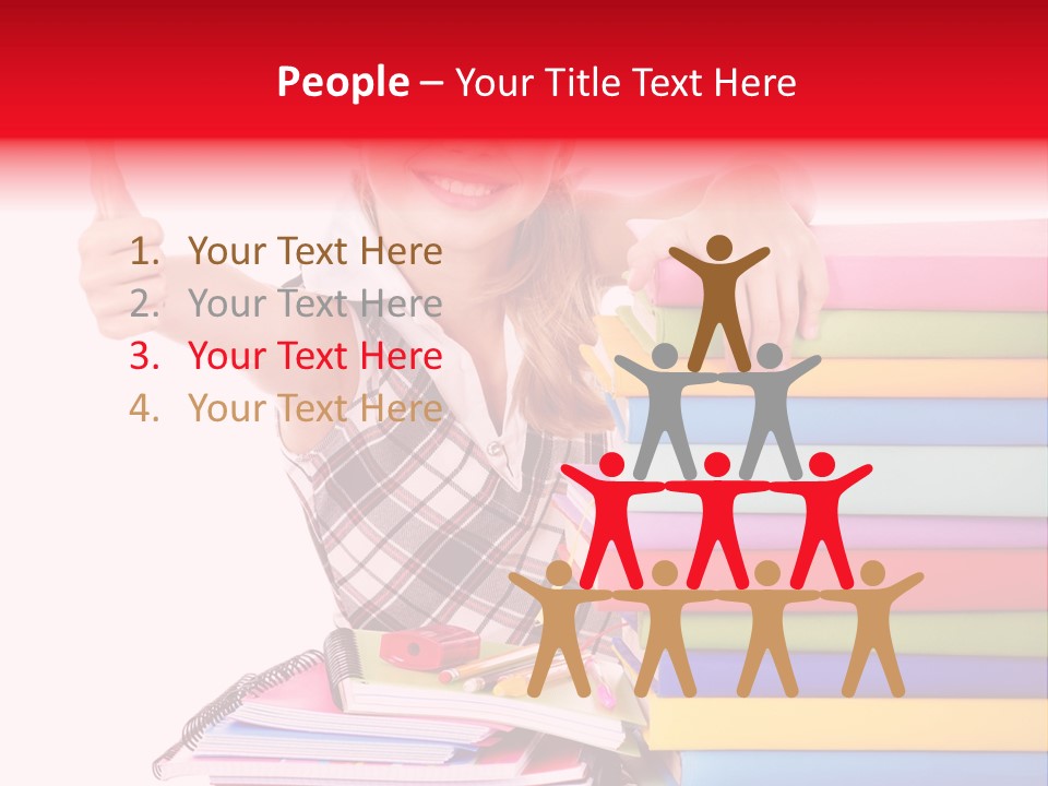 School Cute Schoolchild PowerPoint Template